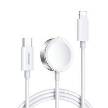 Заредете изображение във визуализатора на галерията – Joyroom uSB Type C 20W PD cable with inductive charger for Apple Watch 1.5m white (S-IW005) - TopMag
