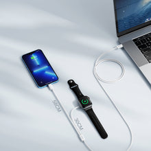 Заредете изображение във визуализатора на галерията – Joyroom uSB Type C 20W PD cable with inductive charger for Apple Watch 1.5m white (S-IW005) - TopMag
