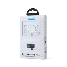 Заредете изображение във визуализатора на галерията – Joyroom uSB Type C 20W PD cable with inductive charger for Apple Watch 1.5m white (S-IW005) - TopMag
