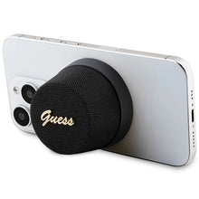 Заредете изображение във визуализатора на галерията – Guess Magnetic Script Metal Bluetooth speaker - black
