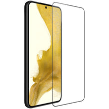 Заредете изображение във визуализатора на галерията – Nillkin CP + PRO ultra-thin full screen tempered glass with 0.2mm 9H frame Samsung Galaxy S22 + (S22 Plus) black - TopMag
