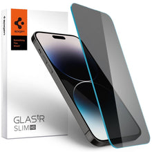 Заредете изображение във визуализатора на галерията – TEMPERED GLASS Spigen GLAS.TR SLIM IPHONE 14 PRO PRIVACY
