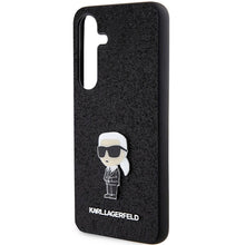 Заредете изображение във визуализатора на галерията – Karl Lagerfeld Fixed Glitter Ikonik Logo Metal Pin case for Samsung Galaxy S24+ - black
