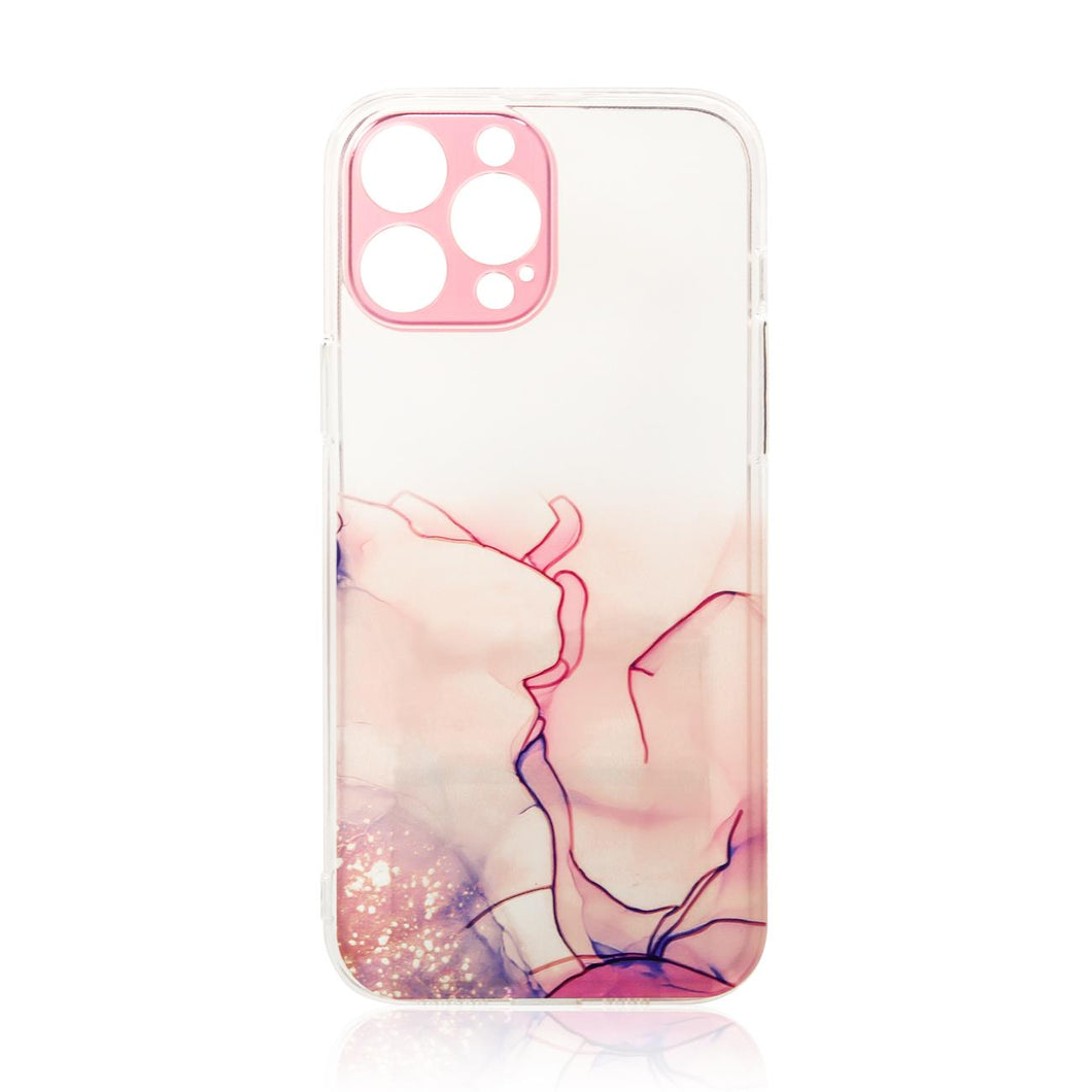Marble Case for iPhone 12 Pro Max Gel Cover Marble Pink - TopMag