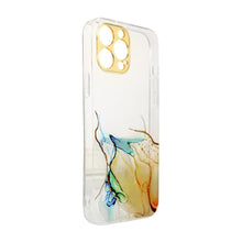 Заредете изображение във визуализатора на галерията – Marble Case for iPhone 12 Gel Cover Orange Marble - TopMag
