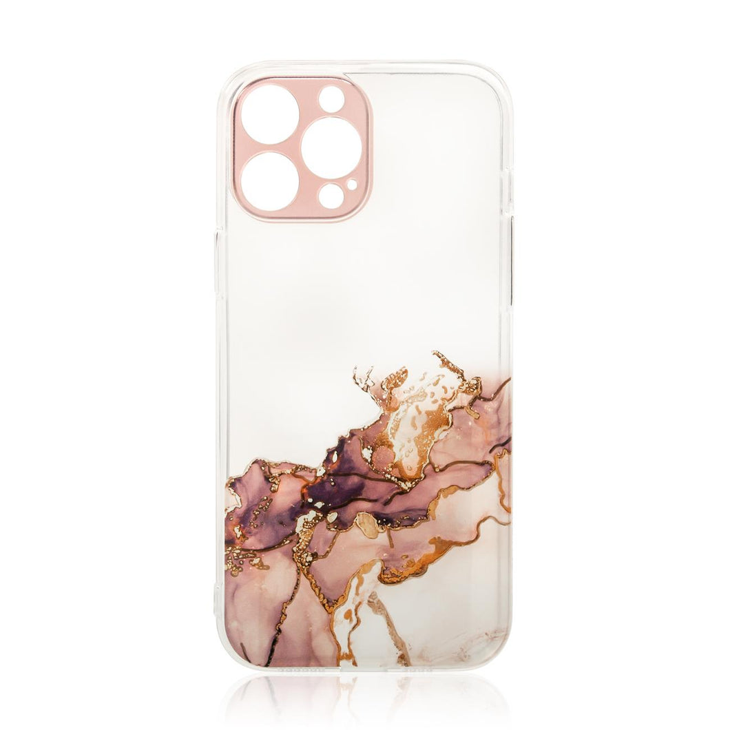 Marble Case for iPhone 12 Gel Cover Marble Brown - TopMag