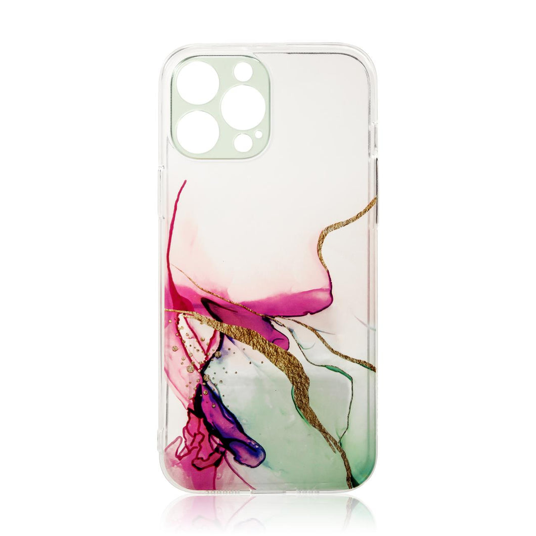 Marble Case for iPhone 13 Gel Cover Mint Marble - TopMag