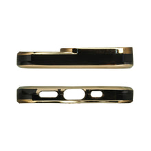 Заредете изображение във визуализатора на галерията – Fashion Case for iPhone 13 Gold Frame Gel Cover Black - TopMag
