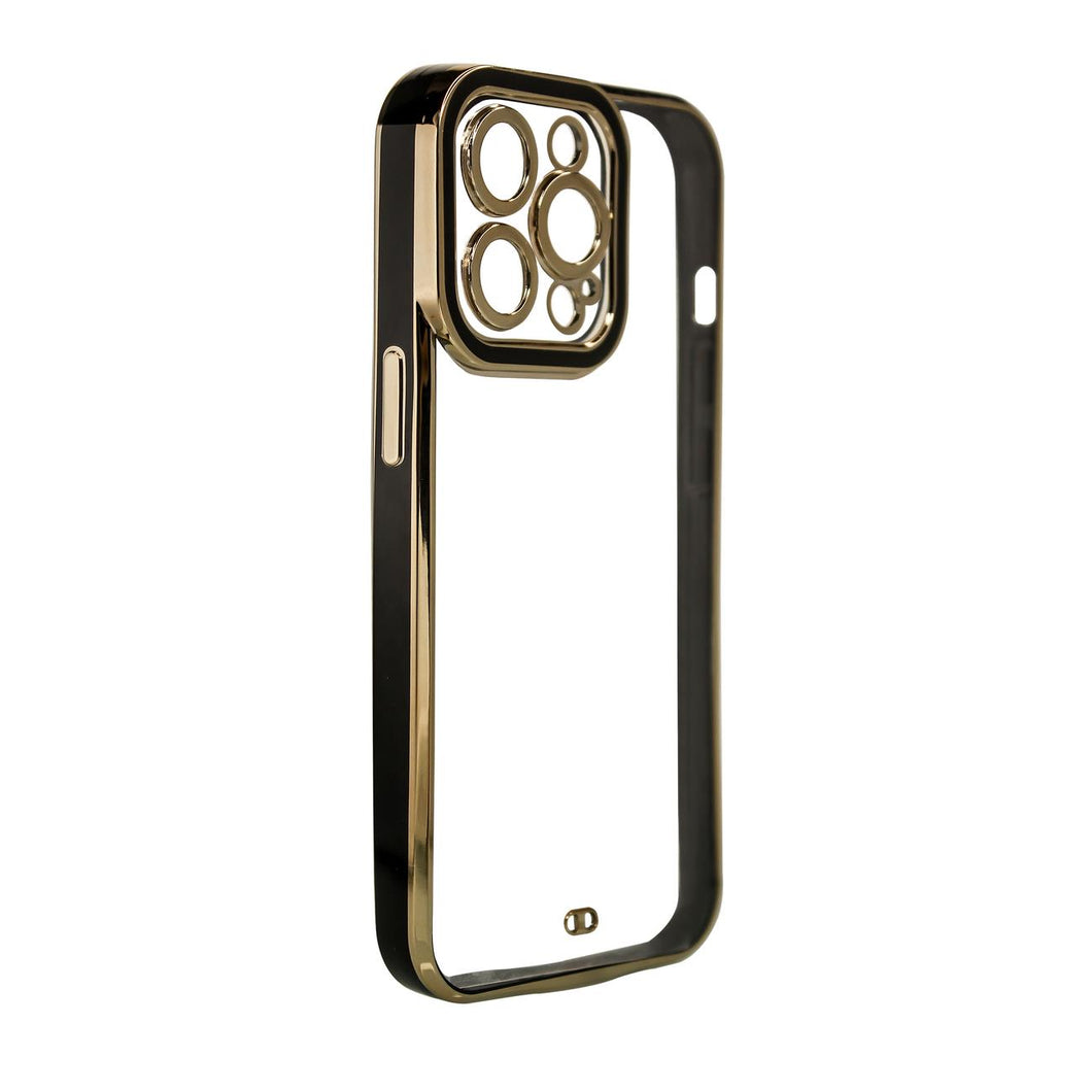 Fashion Case Case for Samsung Galaxy A13 5G Gold Frame Gel Cover Black - TopMag