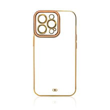 Заредете изображение във визуализатора на галерията – Fashion Case for iPhone 12 Gold Frame Gel Cover Gold - TopMag
