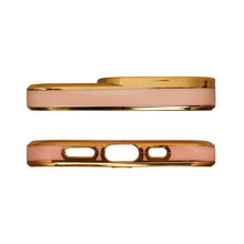 Заредете изображение във визуализатора на галерията – Fashion Case for iPhone 13 Pro Gold Frame Gel Cover Gold - TopMag
