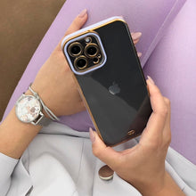 Заредете изображение във визуализатора на галерията – Fashion Case for iPhone 12 Pro Max Gold Frame Gel Cover Red - TopMag
