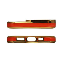 Заредете изображение във визуализатора на галерията – Fashion Case for iPhone 13 Gold Frame Gel Cover Red - TopMag
