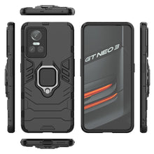 Заредете изображение във визуализатора на галерията – Ring Armor tough hybrid case cover + magnetic holder Realme GT Neo 3 black - TopMag
