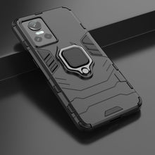 Заредете изображение във визуализатора на галерията – Ring Armor tough hybrid case cover + magnetic holder Realme GT Neo 3 black - TopMag
