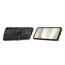 Заредете изображение във визуализатора на галерията – Ring Armor tough hybrid case cover + magnetic holder Realme GT2 Pro black - TopMag
