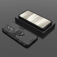 Заредете изображение във визуализатора на галерията – Ring Armor tough hybrid case cover + magnetic holder Realme GT2 Pro black - TopMag
