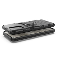 Заредете изображение във визуализатора на галерията – Ring Armor tough hybrid case cover + magnetic holder Realme 9 Pro black - TopMag
