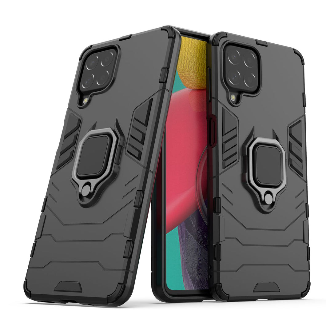 Ring Armor tough hybrid case cover + magnetic holder for Samsung Galaxy M33 5G black - TopMag