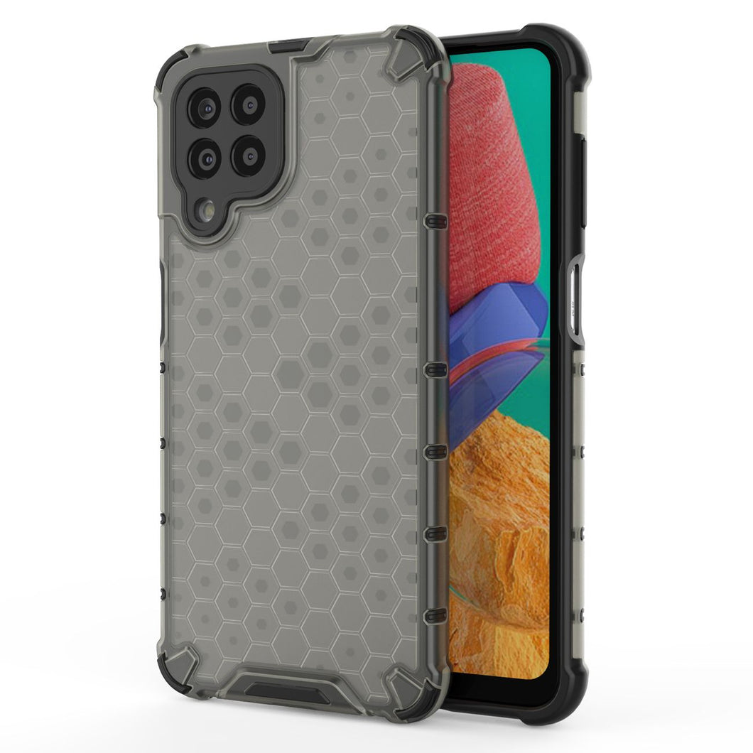 Honeycomb case armored cover with a gel frame for Samsung Galaxy M33 5G black - TopMag