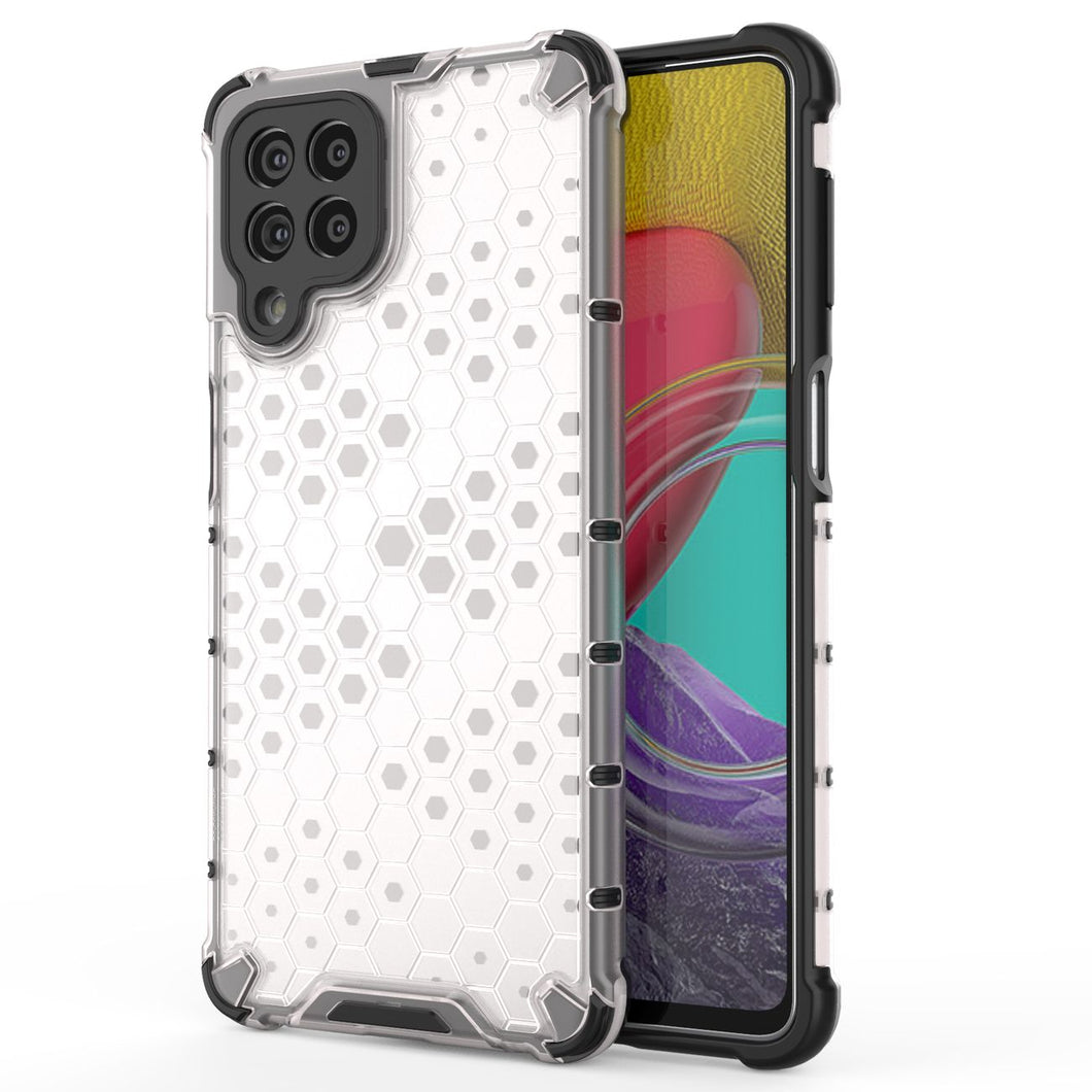 Honeycomb case armored cover with a gel frame for Samsung Galaxy M53 5G transparent - TopMag