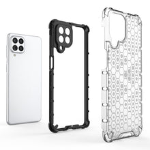 Заредете изображение във визуализатора на галерията – Honeycomb case armored cover with a gel frame for Samsung Galaxy M53 5G transparent - TopMag
