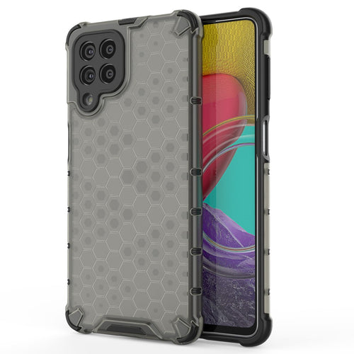 Honeycomb case armored cover with a gel frame for Samsung Galaxy M53 5G black - TopMag