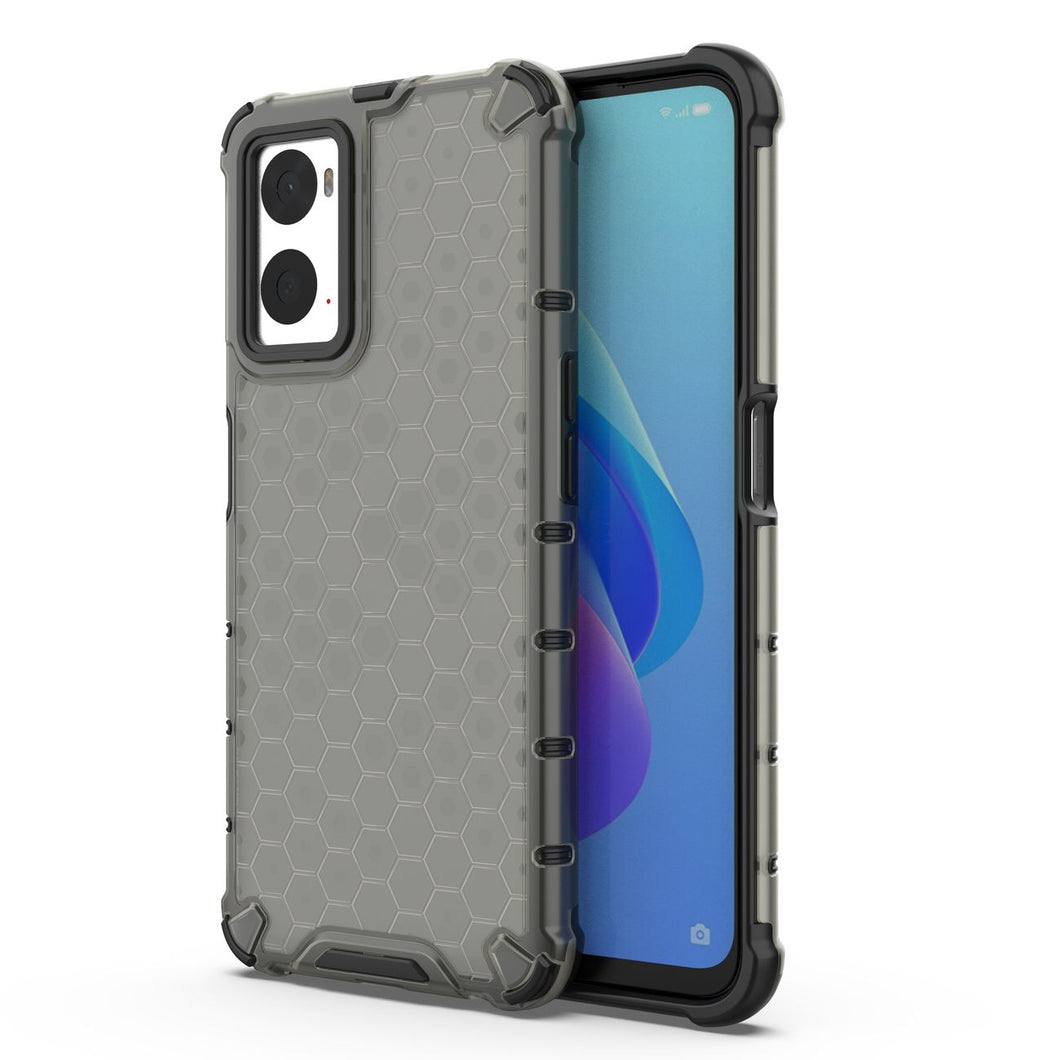 Honeycomb case armored cover with gel frame Oppo A76 / Oppo A36 / Realme 9i black - TopMag