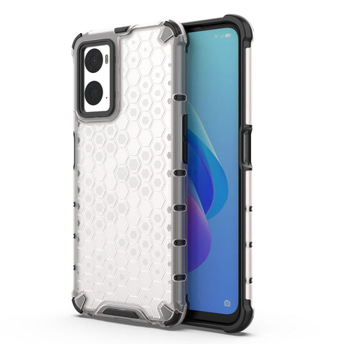 Honeycomb case armored cover with gel frame Oppo A76 / Oppo A36 / Realme 9i transparent - TopMag