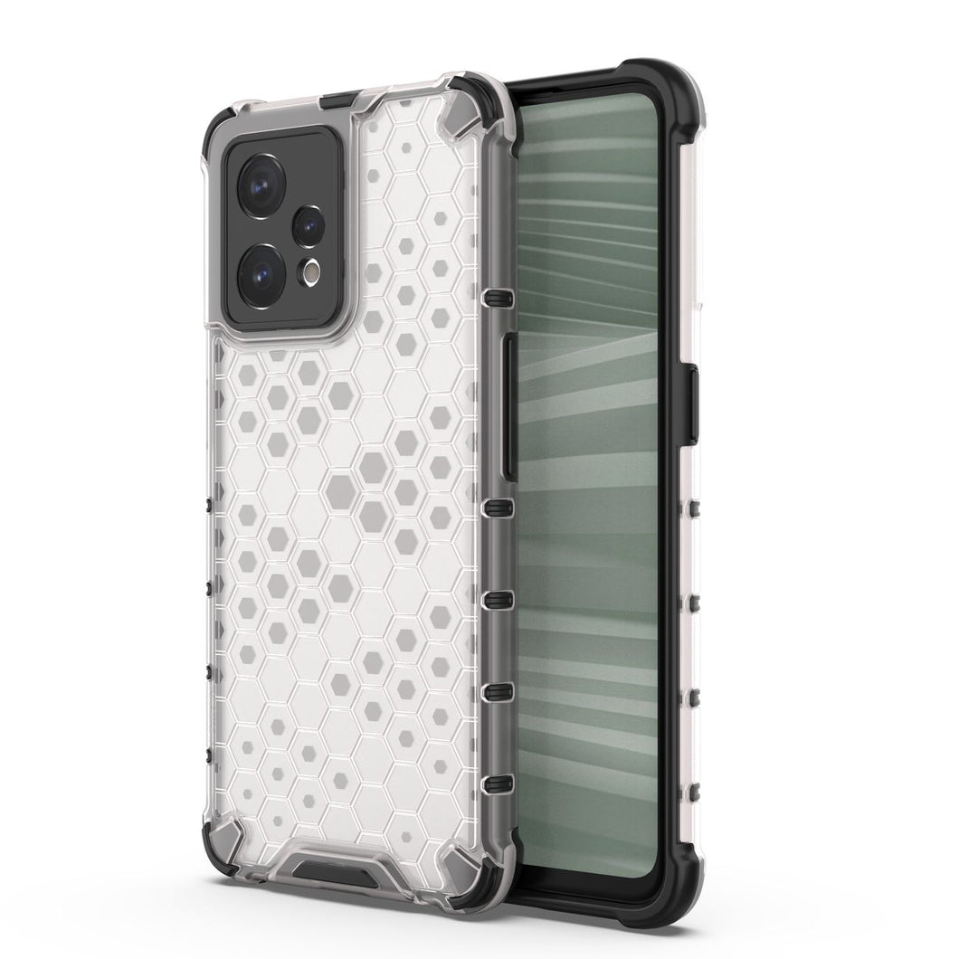 Honeycomb case armored cover with gel frame Realme 9 Pro + (9 Pro Plus) transparent - TopMag
