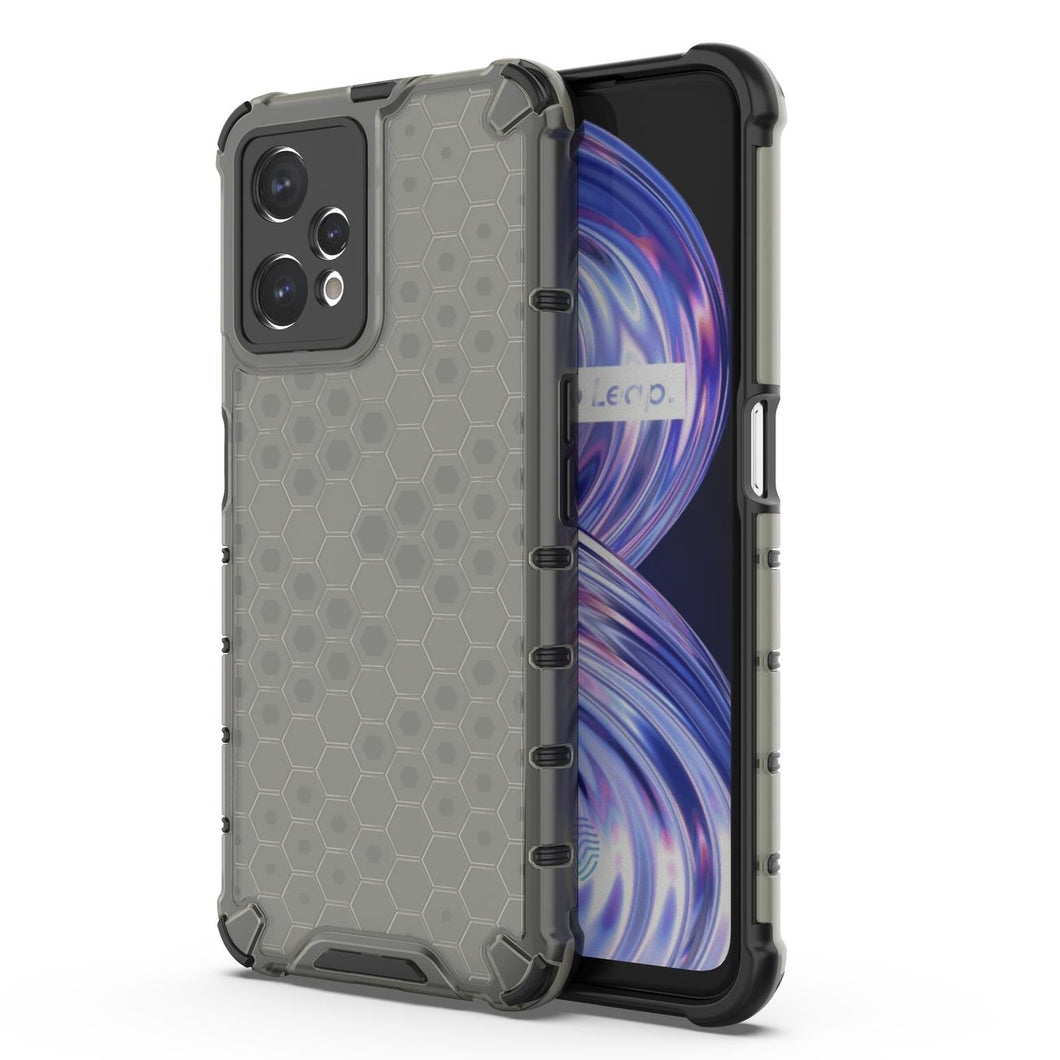 Honeycomb case armored cover with a gel frame Realme 9 Pro black - TopMag