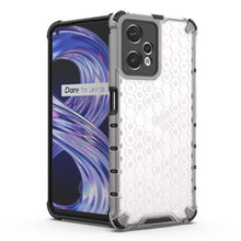Заредете изображение във визуализатора на галерията – Honeycomb case armored cover with Realme 9 Pro gel frame transparent - TopMag

