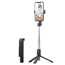Заредете изображение във визуализатора на галерията – Selfie Stick MINI - with detachable bluetooth remote control and tripod - P20S BLACK
