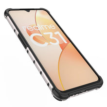 Заредете изображение във визуализатора на галерията – Honeycomb case armored cover with a gel frame Realme C31 black - TopMag
