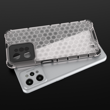 Заредете изображение във визуализатора на галерията – Honeycomb case armored cover with a gel frame Realme C31 transparent - TopMag

