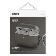 Заредете изображение във визуализатора на галерията – Uniq case Glase AirPods Pro 2 smoke/glossy smoke gen
