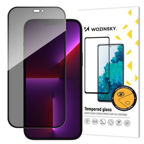 Wozinsky Privacy Glass Tempered Glass for iPhone 14 Pro with Anti Spy Privatizing Filter - TopMag