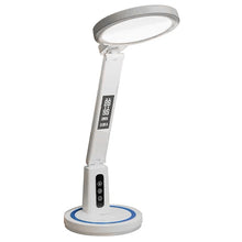 Заредете изображение във визуализатора на галерията – Desktop lamp LED DL-02 wireless with digitial clock white
