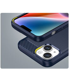 Заредете изображение във визуализатора на галерията – CARBON CASE IPHONE 14 MAX BLUE
