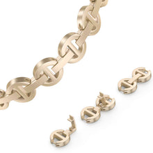 Заредете изображение във визуализатора на галерията – Bracelet loop for Apple Watch 42/44/45 design 3 gold
