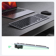Заредете изображение във визуализатора на галерията – Ugreen KU005 Bluetooth/2.4 GHz Wireless Membrane Keyboard with Backlight - Black
