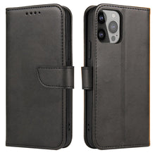 Заредете изображение във визуализатора на галерията – Magnet Case elegant case cover with a flap and stand function iPhone 14 black - TopMag
