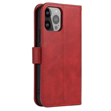 Заредете изображение във визуализатора на галерията – Magnet Case elegant case cover with a flap and stand function iPhone 14 red - TopMag
