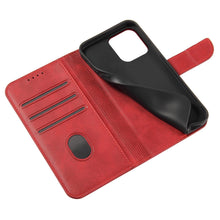 Заредете изображение във визуализатора на галерията – Magnet Case elegant case cover with a flap and stand function iPhone 14 red - TopMag
