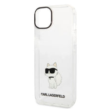 Заредете изображение във визуализатора на галерията – Original Pouch KARL LAGERFELD Ikonik Choupette KLHCP14SHNCHTCT for Iphone 14 transparent
