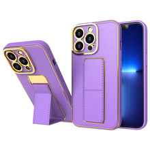 Заредете изображение във визуализатора на галерията – New Kickstand Case case for iPhone 13 Pro with stand purple - TopMag
