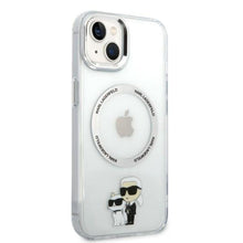 Заредете изображение във визуализатора на галерията – Karl Lagerfeld KLHMP14MHNKCIT iPhone 14 Plus 6.7" hardcase transparent Iconic Karl&amp;Choupette Magsafe
