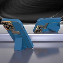 Заредете изображение във визуализатора на галерията – New Kickstand Case for iPhone 12 with stand blue - TopMag
