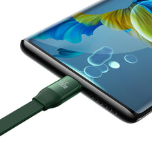 Заредете изображение във визуализатора на галерията – Baseus Bright Mirror 2 retractable cable 3in1 USB Type A - micro USB + Lightning + USB Type C 66W 1.1m green (CAMJ010106) - TopMag
