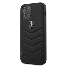 Заредете изображение във визуализатора на галерията – Ferrari FEHQUHCP12MBK iPhone 12/12 Pro 6,1" czarny/black hardcase Off Track Quilted
